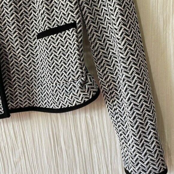 Doncaster Tailored Career Blazer Jacket White and Navy Size 4 - Picture 4 of 12